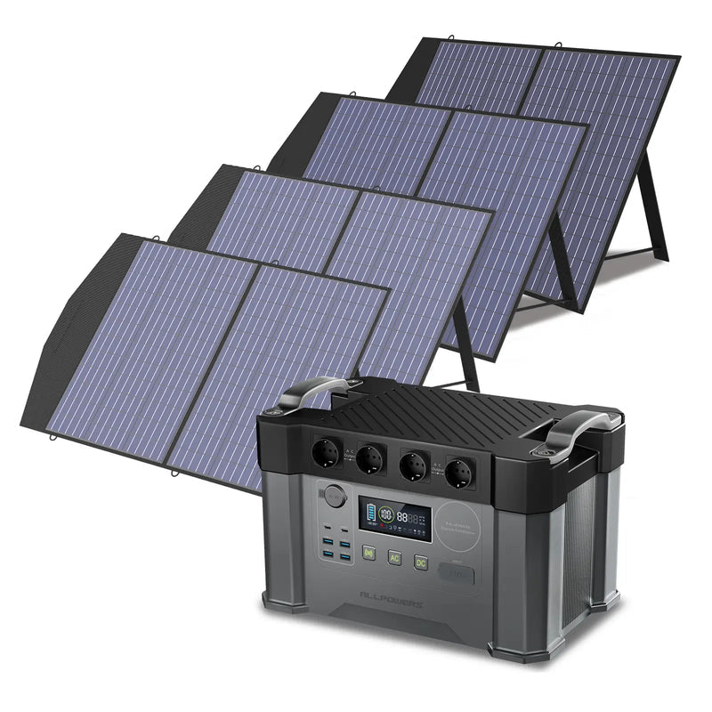 ALLPOWERS Zonnegeneratorset 2400W (S2000 Pro + SP027 100W zonnepaneel)