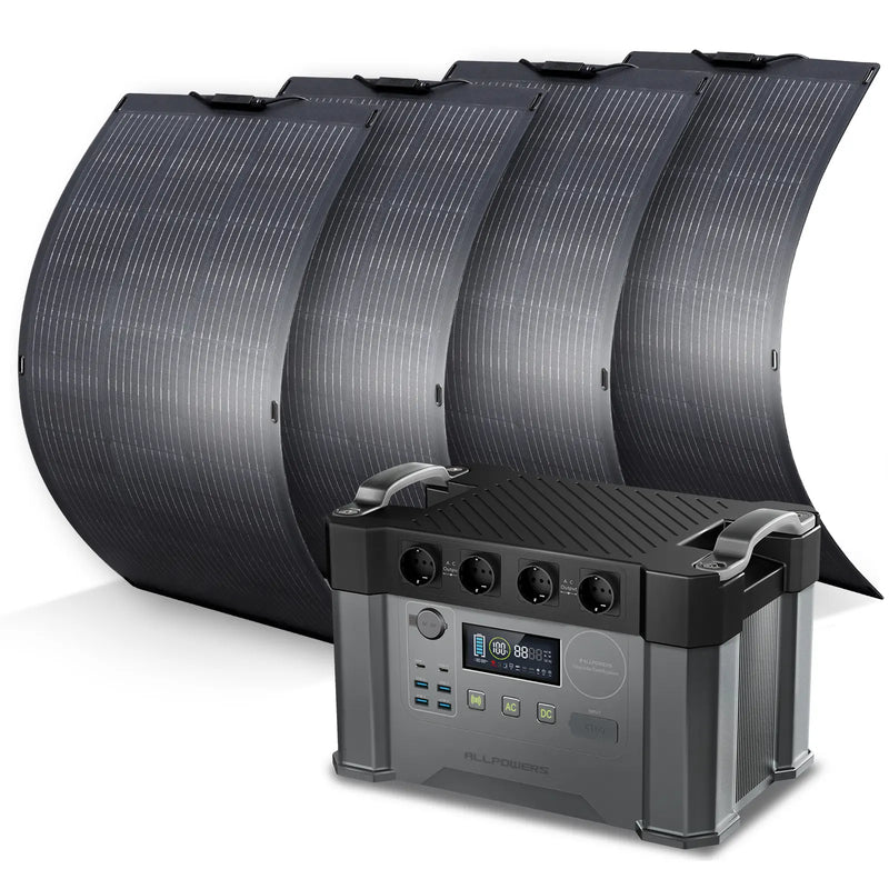ALLPOWERS Zonnegeneratorset 2400W (S2000 Pro + SF100 100W flexibel zonnepaneel)