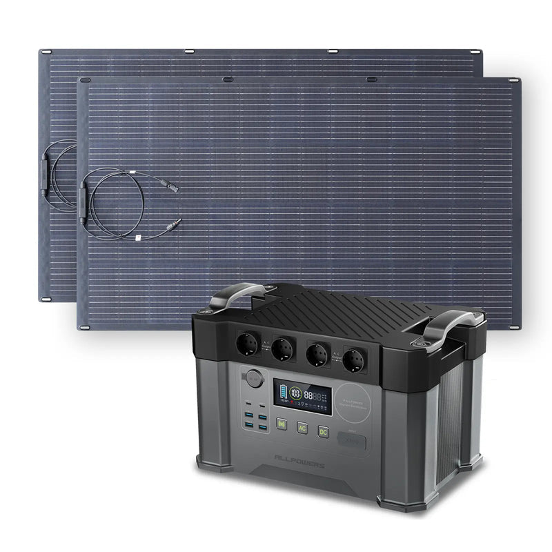 ALLPOWERS Zonnegeneratorset 2400W (S2000 Pro + SF200 200W flexibel zonnepaneel)