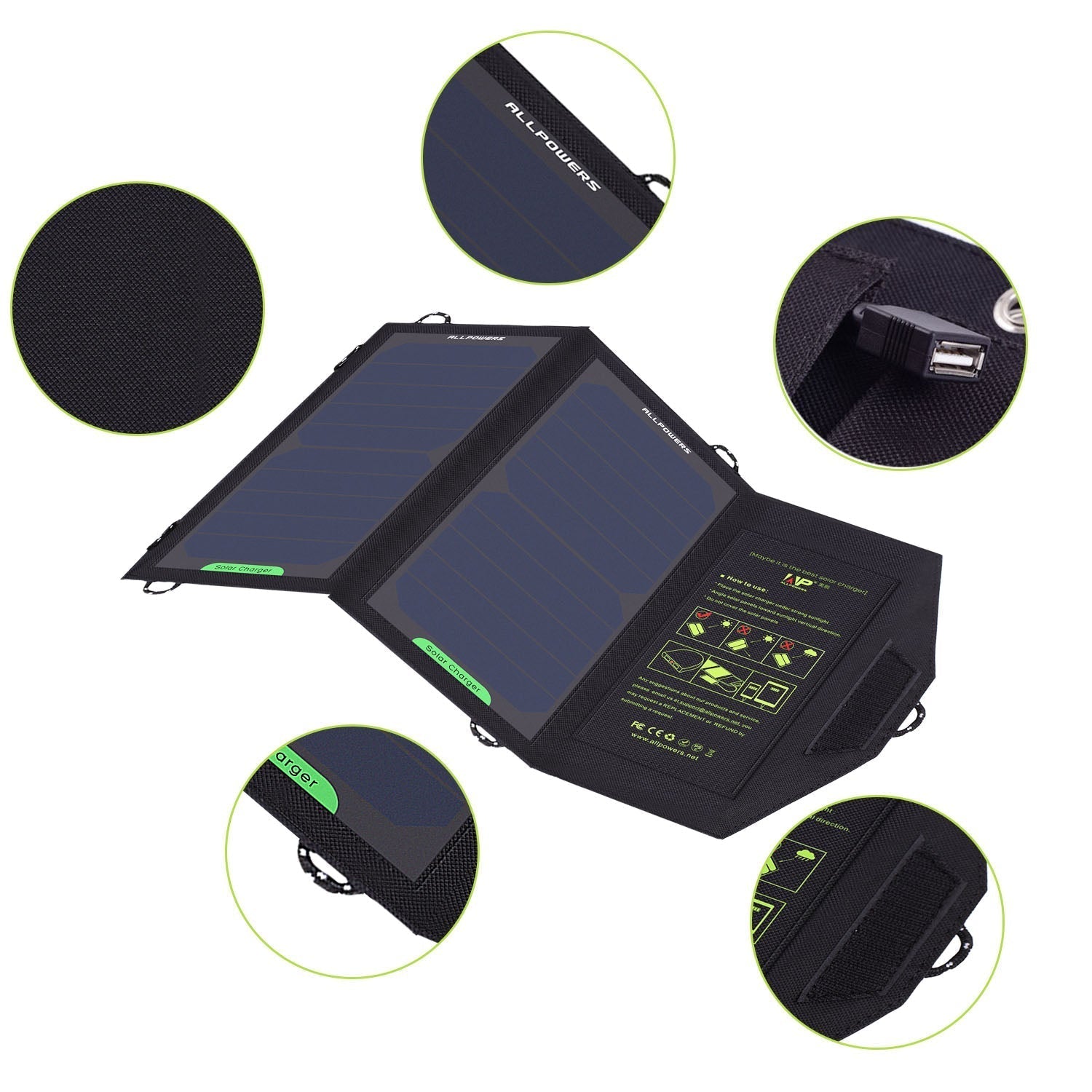 ALLPOWERS 5V 10W Zonnelader