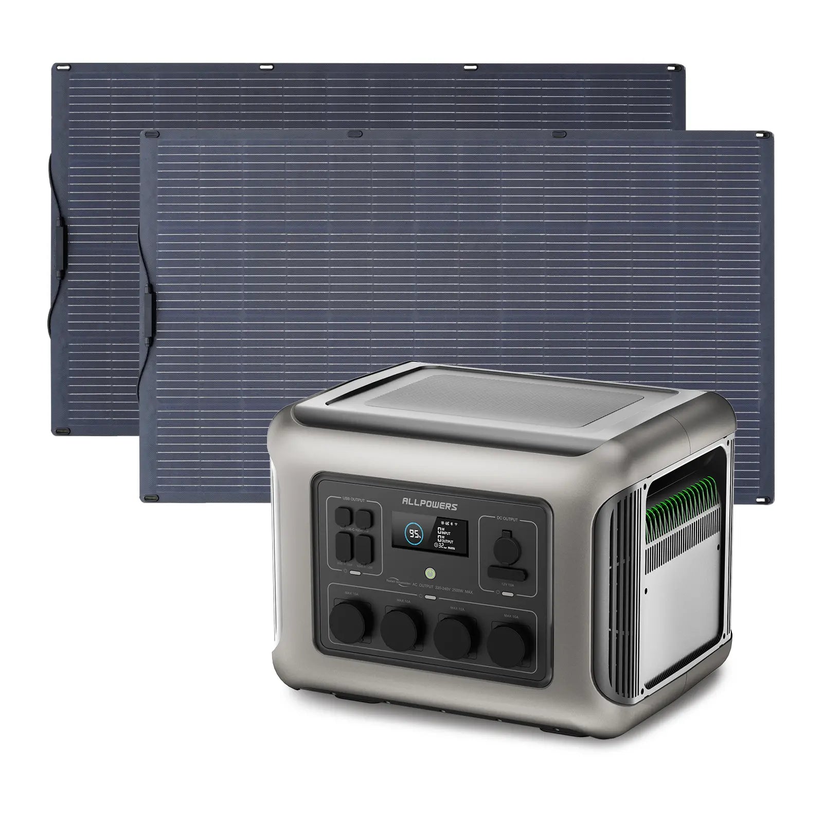 ALLPOWERS Zonnegeneratorset 2500W (R2500 + SF200 200W flexibel zonnepaneel)