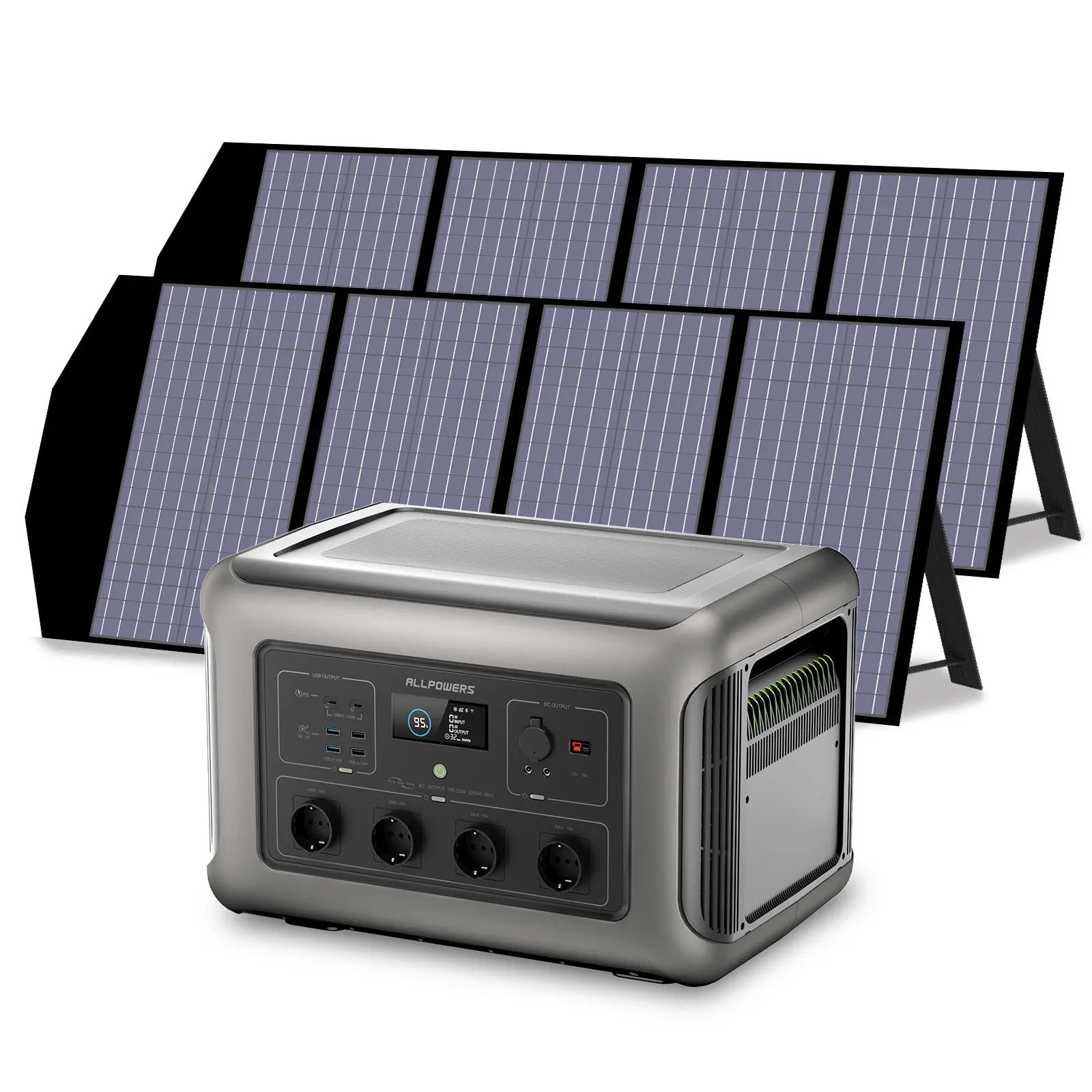 ALLPOWERS Zonnegeneratorset 3500W (R3500 + SP029 140W zonnepaneel)