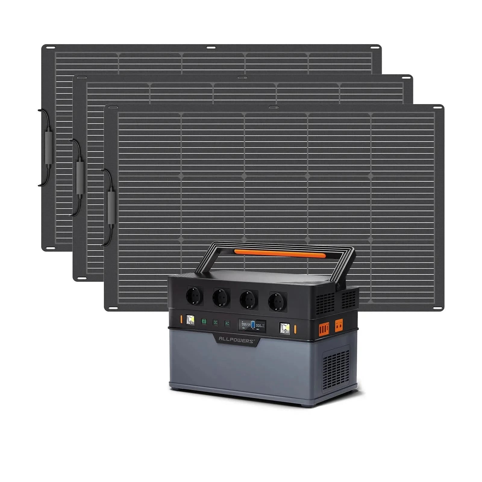 ALLPOWERS Zonnegeneratorset 1500W (S1500 + SF100 100W flexibel zonnepaneel)