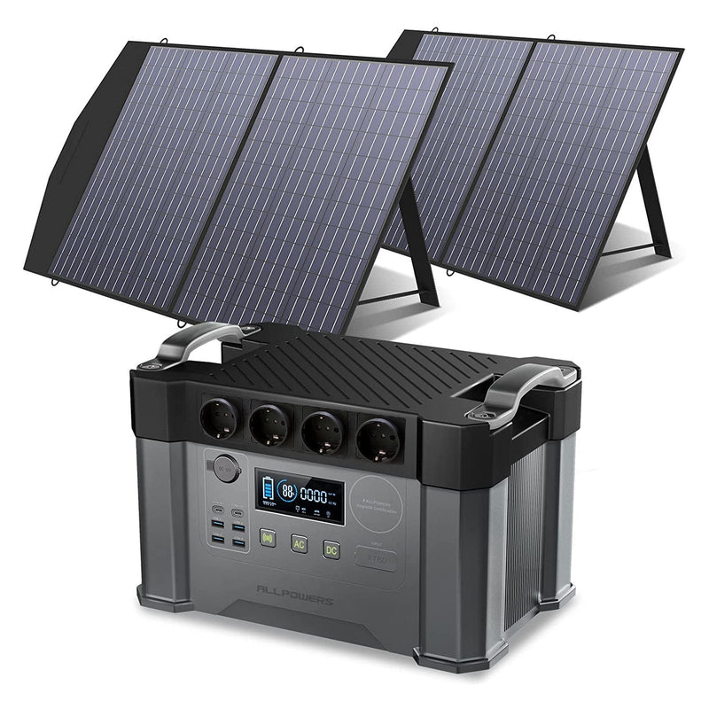 ALLPOWERS Zonnegeneratorset 2400W (S2000 Pro + SP027 100W zonnepaneel)